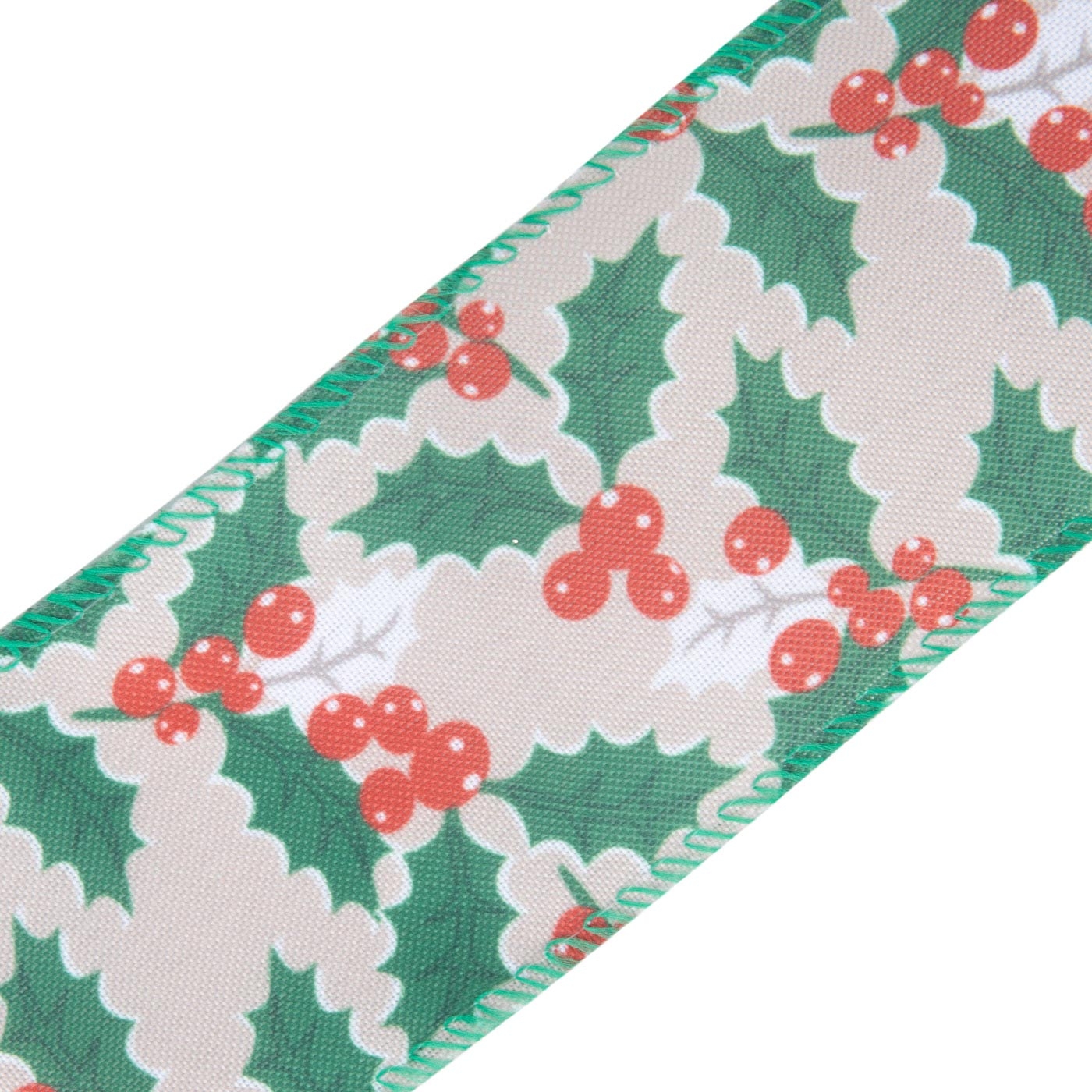 Cinta Navideña JOY Ramas con Berries Rojos 6.3 cm Cinta Navideña JOY Ramas con Berries Rojos 6.3 cm