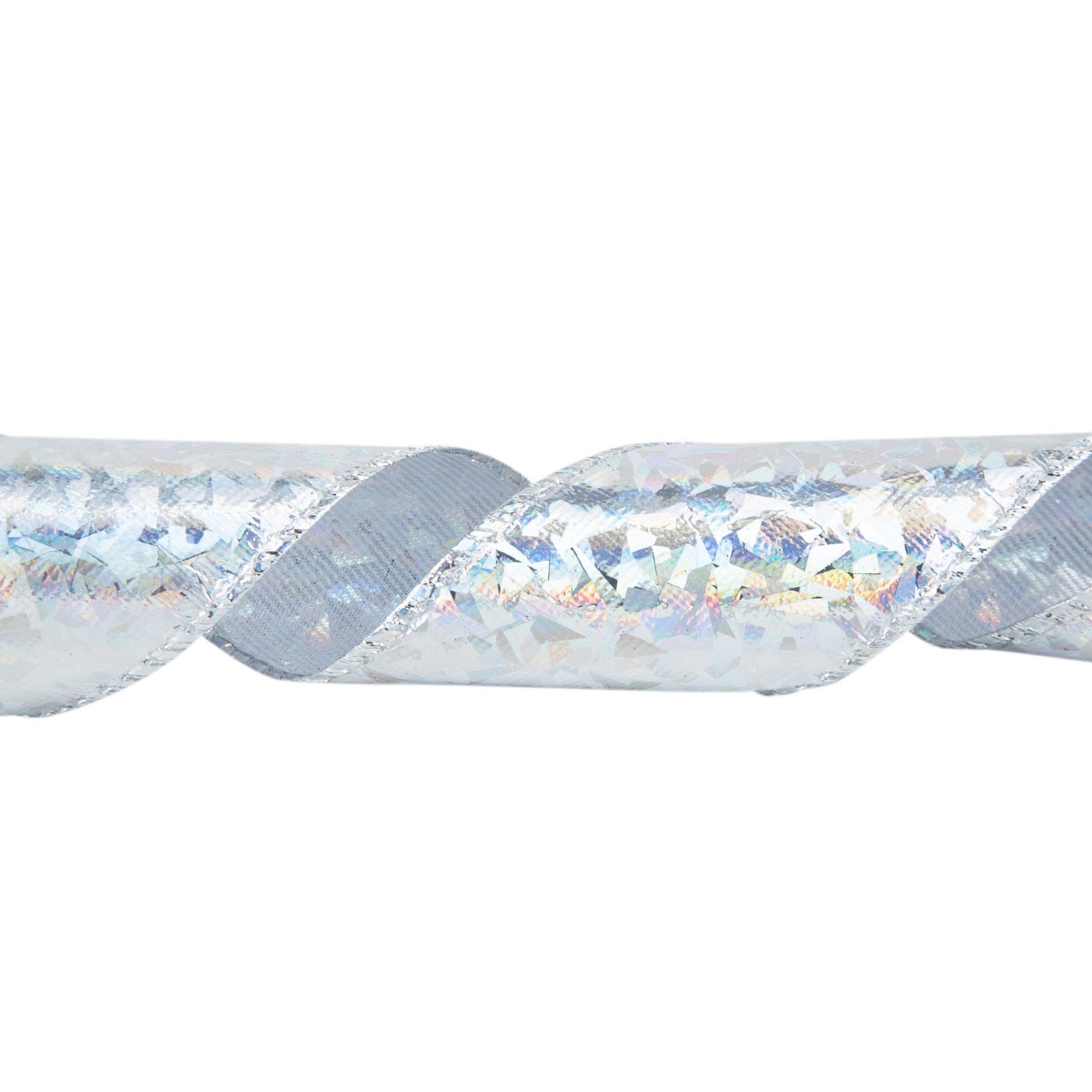 Cinta Navideña JOY Plateada Tornasolada 6.3 cm Cinta Navideña JOY Plateada Tornasolada 6.3 cm