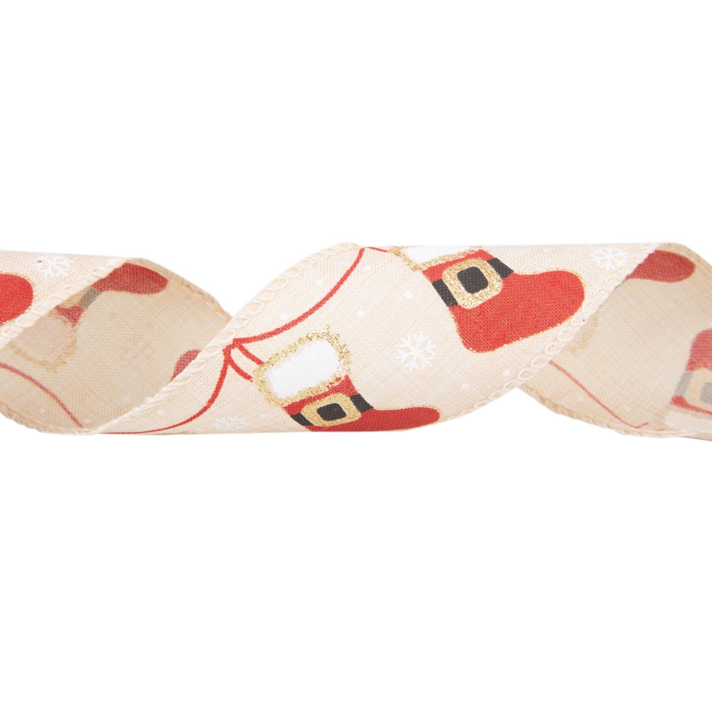 Cinta Navideña JOY Botas Santa 6.3 cm Cinta Navideña JOY Botas Santa 6.3 cm