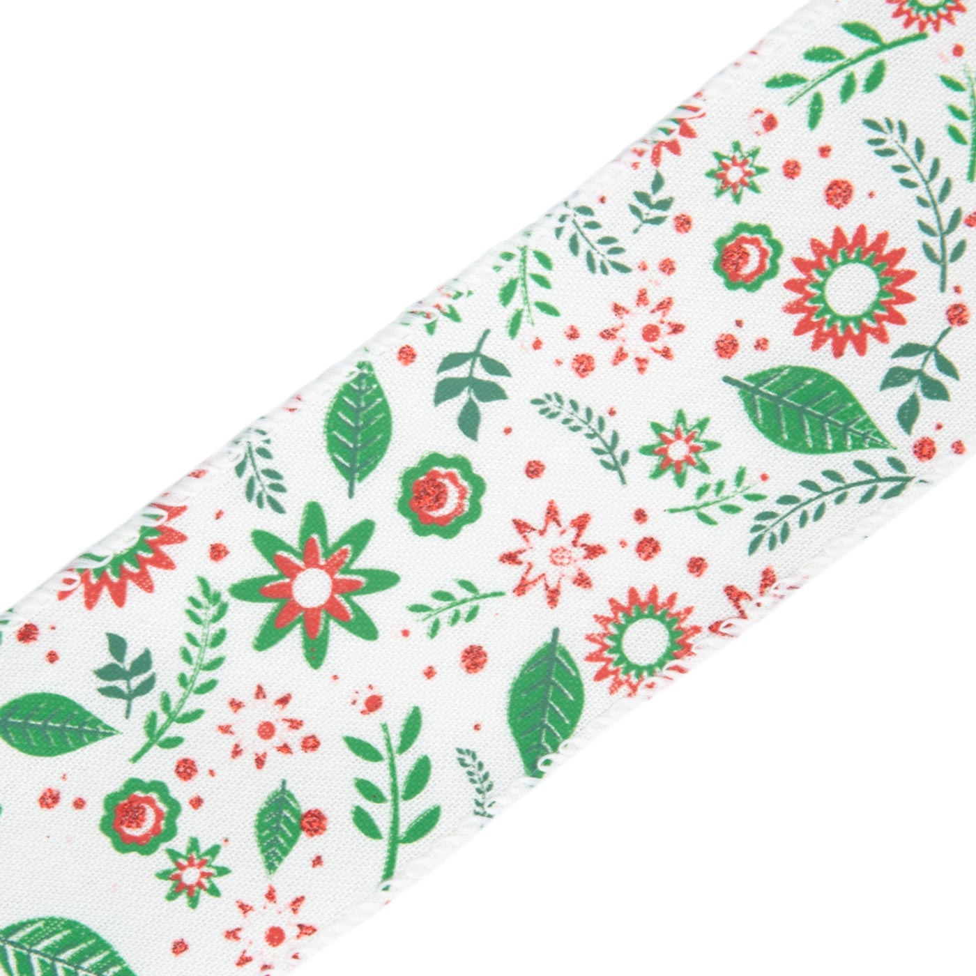 Cinta Navideña JOY Hojas Navidad 6.3 cm Cinta Navideña JOY Hojas Navidad 6.3 cm