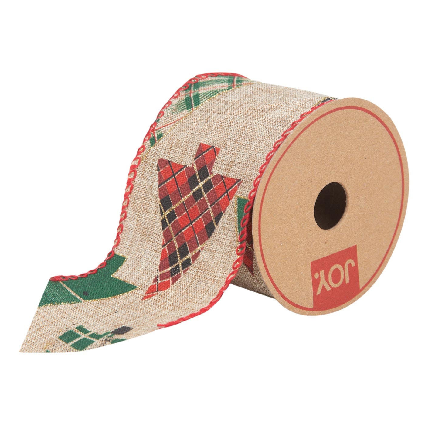 Cinta Navideña JOY Árboles Navideños 6.3 cm Cinta Navideña JOY Árboles Navideños 6.3 cm