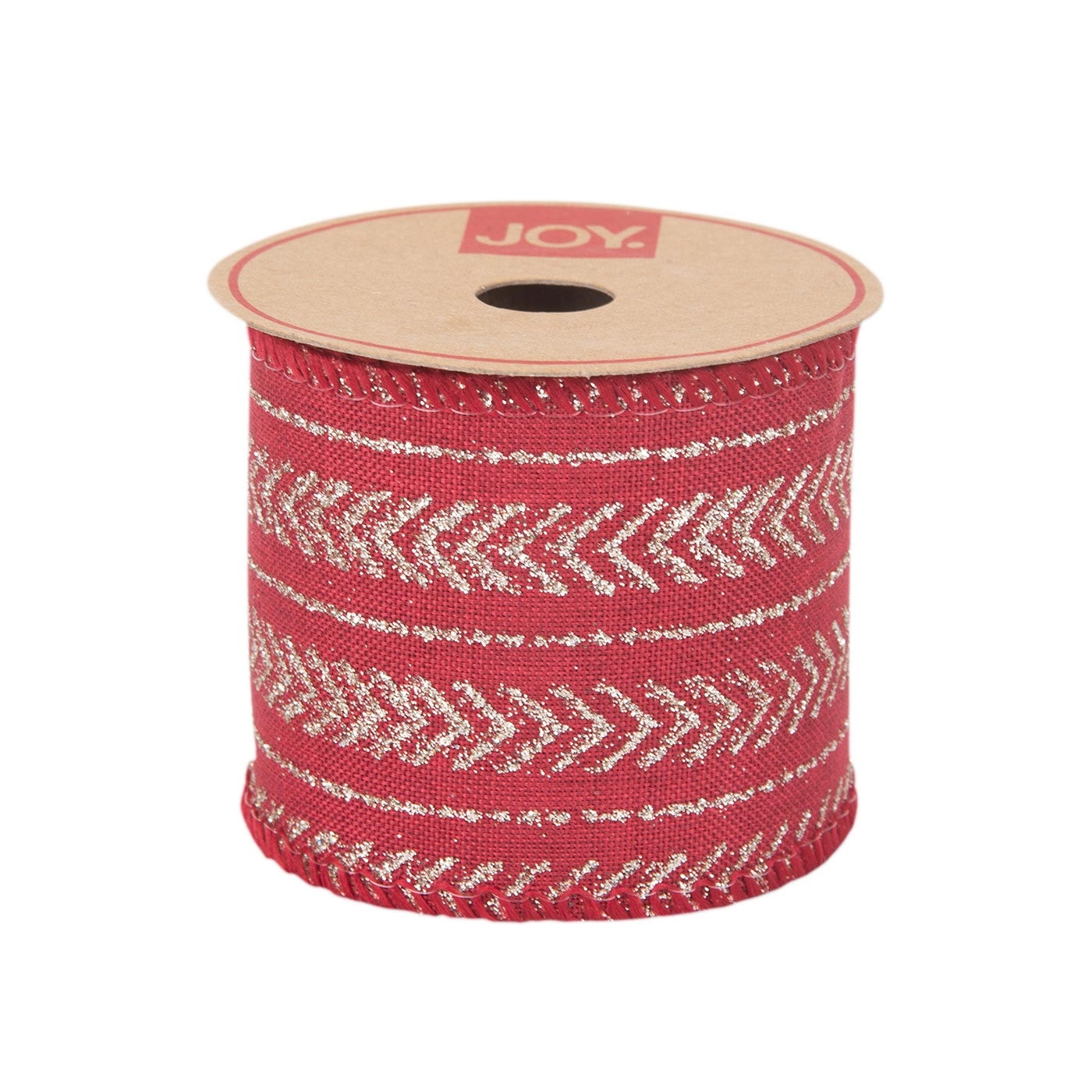 Cinta Navideña JOY Rojo Flechas Doradas 6.3 cm Cinta Navideña JOY Rojo Flechas Doradas 6.3 cm