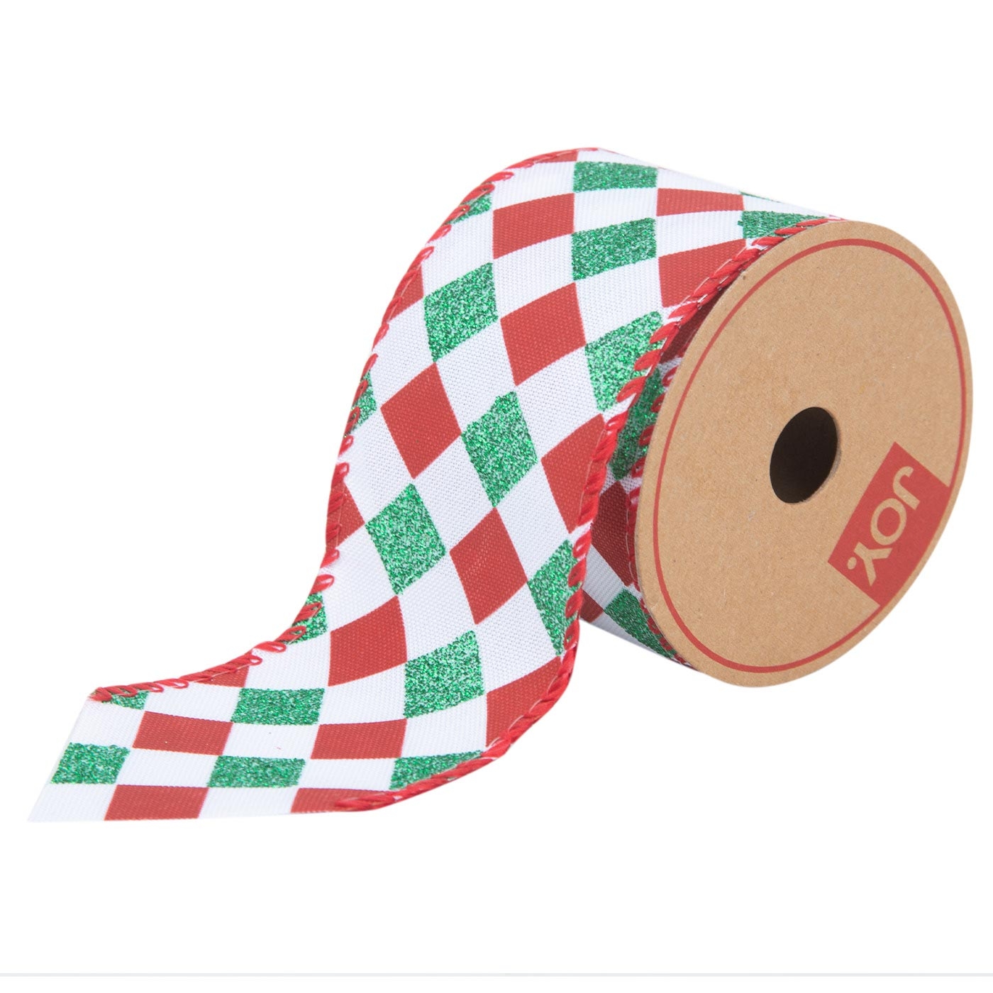 Cinta Navideña JOY Rombos Rojo/Verde/Blanco 6.3 cm Cinta Navideña JOY Rombos Rojo/Verde/Blanco 6.3 cm
