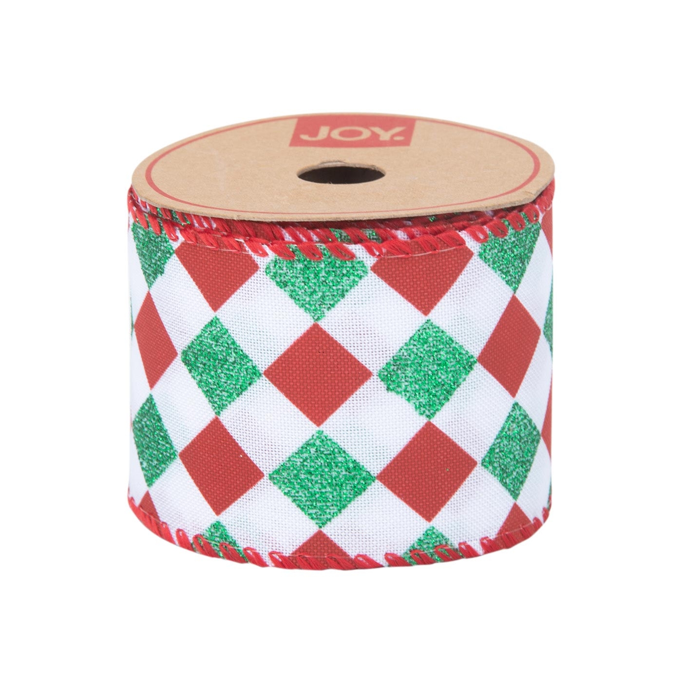 Cinta Navideña JOY Rombos Rojo/Verde/Blanco 6.3 cm Cinta Navideña JOY Rombos Rojo/Verde/Blanco 6.3 cm