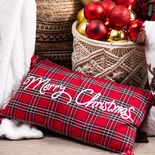 Cojín Navidad JOY Cuadros Escoces 30 x 50 cm - " Cojín Navidad JOY Cuadros Escoces 30 x 50 cm -