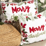 Cojín Decorativo JOY Merry Christmas 45 x 45 cm Blanco - " Cojín Decorativo JOY Merry Christmas 45 x 45 cm Blanco -