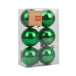 Bolas de Navidad JOY Verde Brillante Set x 6 - 6 cm - " Bolas de Navidad JOY Verde Brillante Set x 6 - 6 cm -
