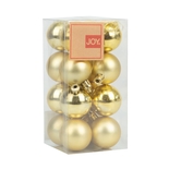 Bolas de Navidad JOY Dorado Brillante/Mate Set x 16 - 4 cm - " Bolas de Navidad JOY Dorado Brillante/Mate Set x 16 - 4 cm -