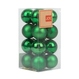 Bolas de Navidad JOY Verde Mate/Brillante Set x 16 - 4 cm - " Bolas de Navidad JOY Verde Mate/Brillante Set x 16 - 4 cm -