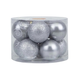 Bolas de Navidad JOY Plateadas Set x 10 - 6 cm - " Bolas de Navidad JOY Plateadas Set x 10 - 6 cm -