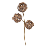 Adorno Navideño Bolas de Rattan JOY Tallo Corto 30 cm - " Adorno Navideño Bolas de Rattan JOY Tallo Corto 30 cm -