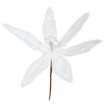 Adorno Navideño Flor JOY Poinsettia Blanco 34 cm - " Adorno Navideño Flor JOY Poinsettia Blanco 34 cm -