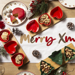 Set x 4 Piezas FREE HOME Platos Snack Árbol de Navidad + Bandeja de Bambú Verde - " Set x 4 Piezas FREE HOME Platos Snack Árbol de Navidad + Bandeja de Bambú Verde -