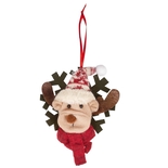 Adorno Navideñ JOY Colgante Reno con Gorro y Bufanda Tejida 11 cm - " Adorno Navideñ JOY Colgante Reno con Gorro y Bufanda Tejida 11 cm -