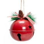 Bola de Navidad JOY Cascabel Rojo Metal 8 cm - " Bola de Navidad JOY Cascabel Rojo Metal 8 cm -