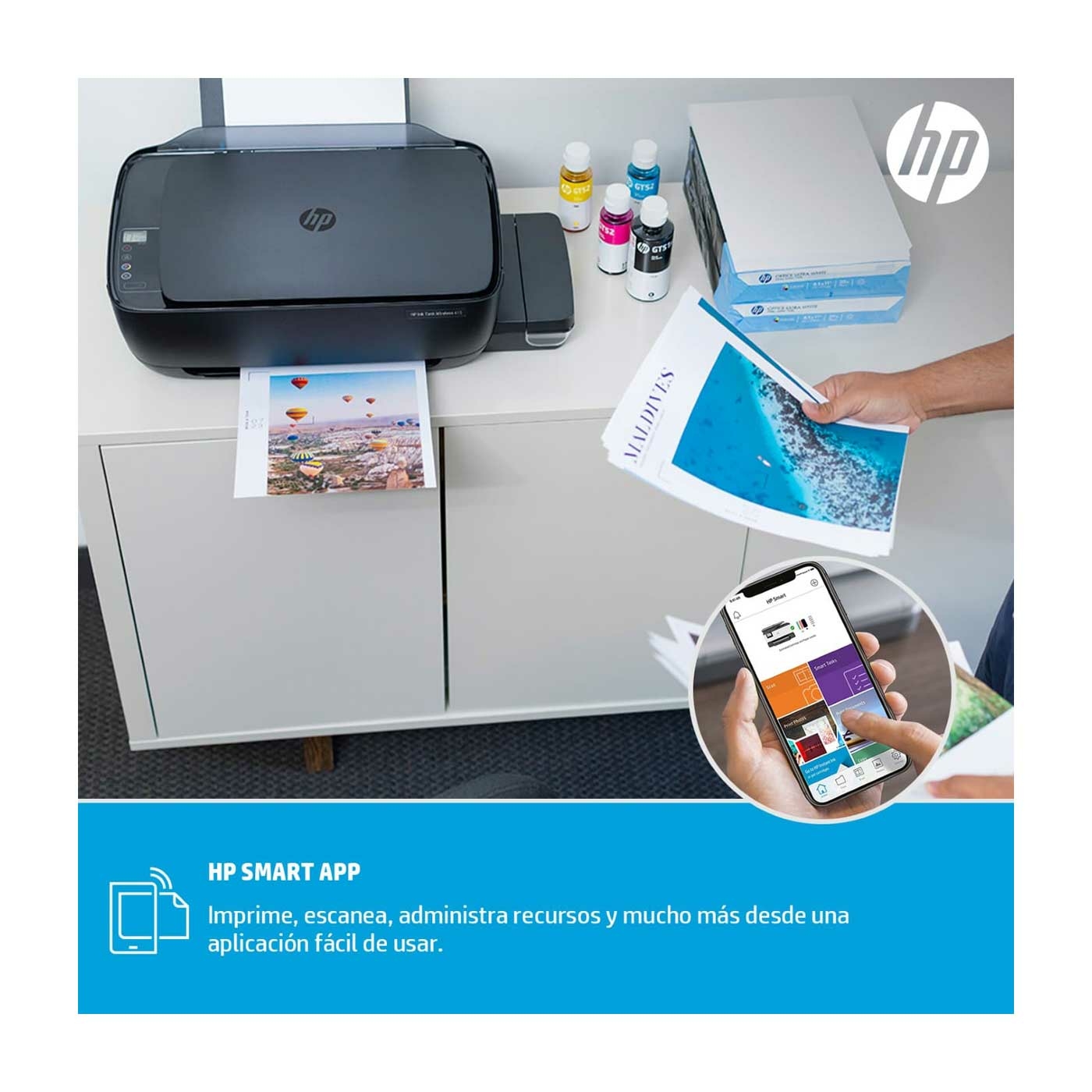 Impresora Multifuncional HP 410 Ink Tank Wireless- Negro