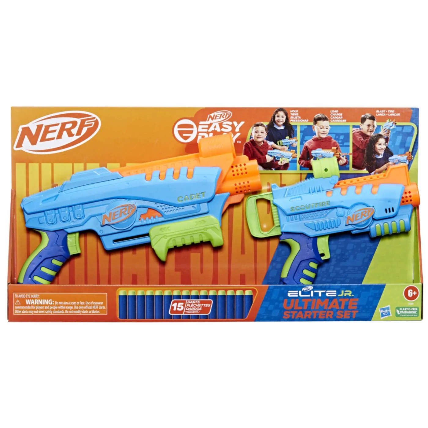 Lanzador NERF Elite Jr Kit de Inicio x2