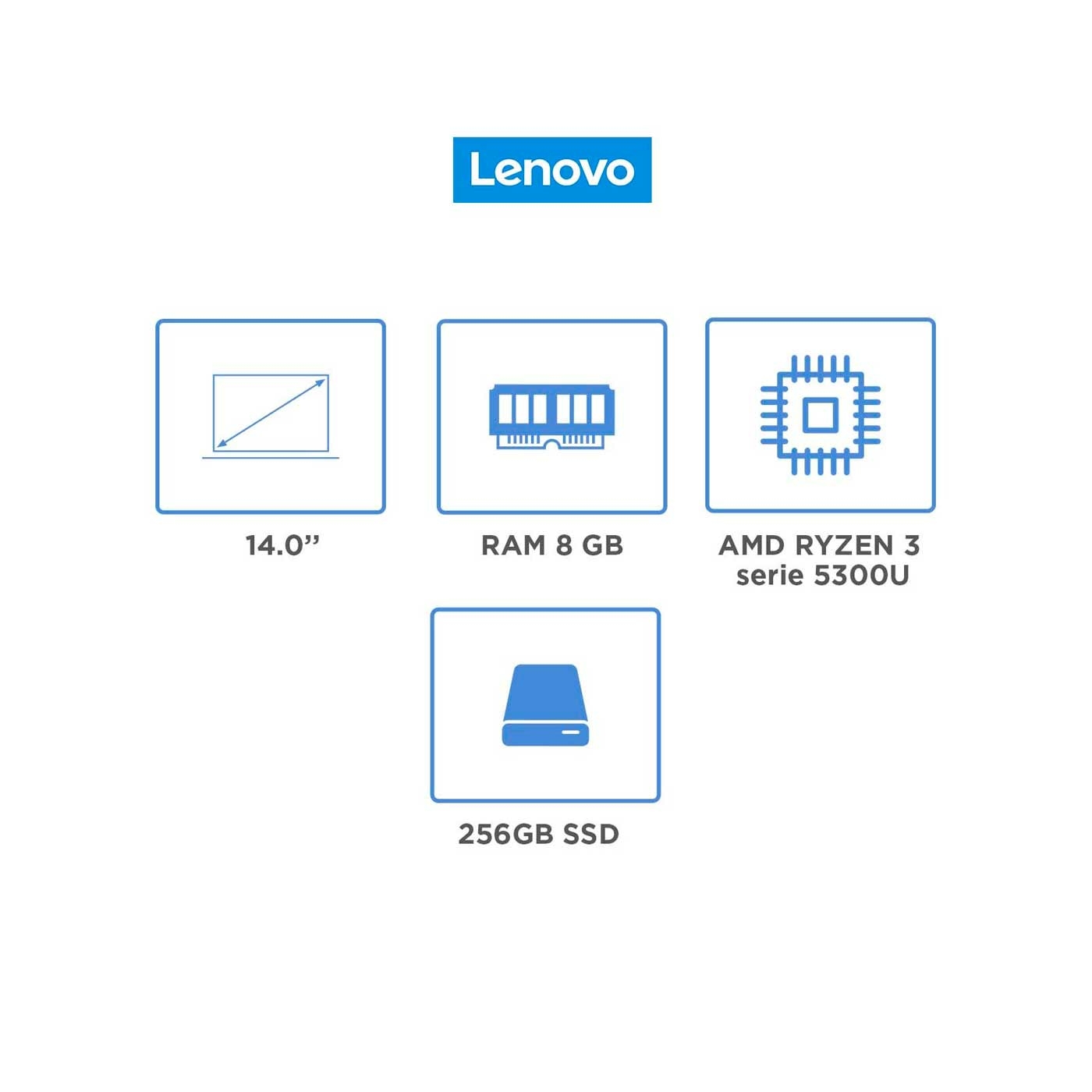 Computador Portátil 2 en 1 LENOVO 14" Pulgadas IdeaPad Flex 5 - AMD Ryzen 3 - RAM 8GB - Disco SSD 256GB - Gris