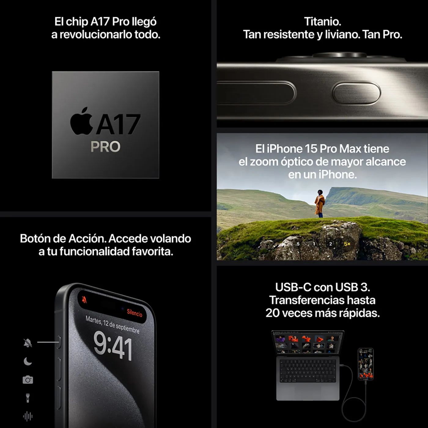 iPhone 15 Pro Max 512 GB Titanio Natural