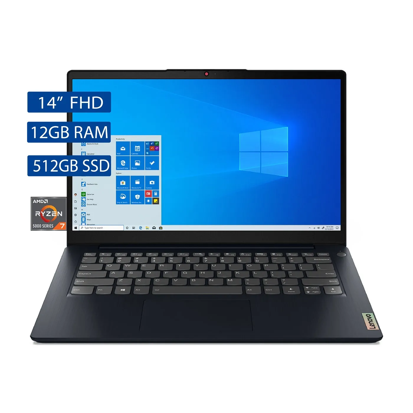 Computador Portátil LENOVO 14" Pulgadas IdeaPad 1 - AMD Ryzen 7 - RAM 12GB - Disco SSD 512GB - Azul