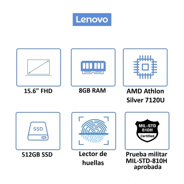 Computador Portátil LENOVO IdeaPad Slim 3 15.6" Pulgadas 15AMN8 - AMD Athlon Silver - RAM 8GB - Disco SSD 512GB - Gris