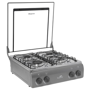 Estufa de Mesa SUPERIOR 4 Puestos Gas Natural 7054 Gris