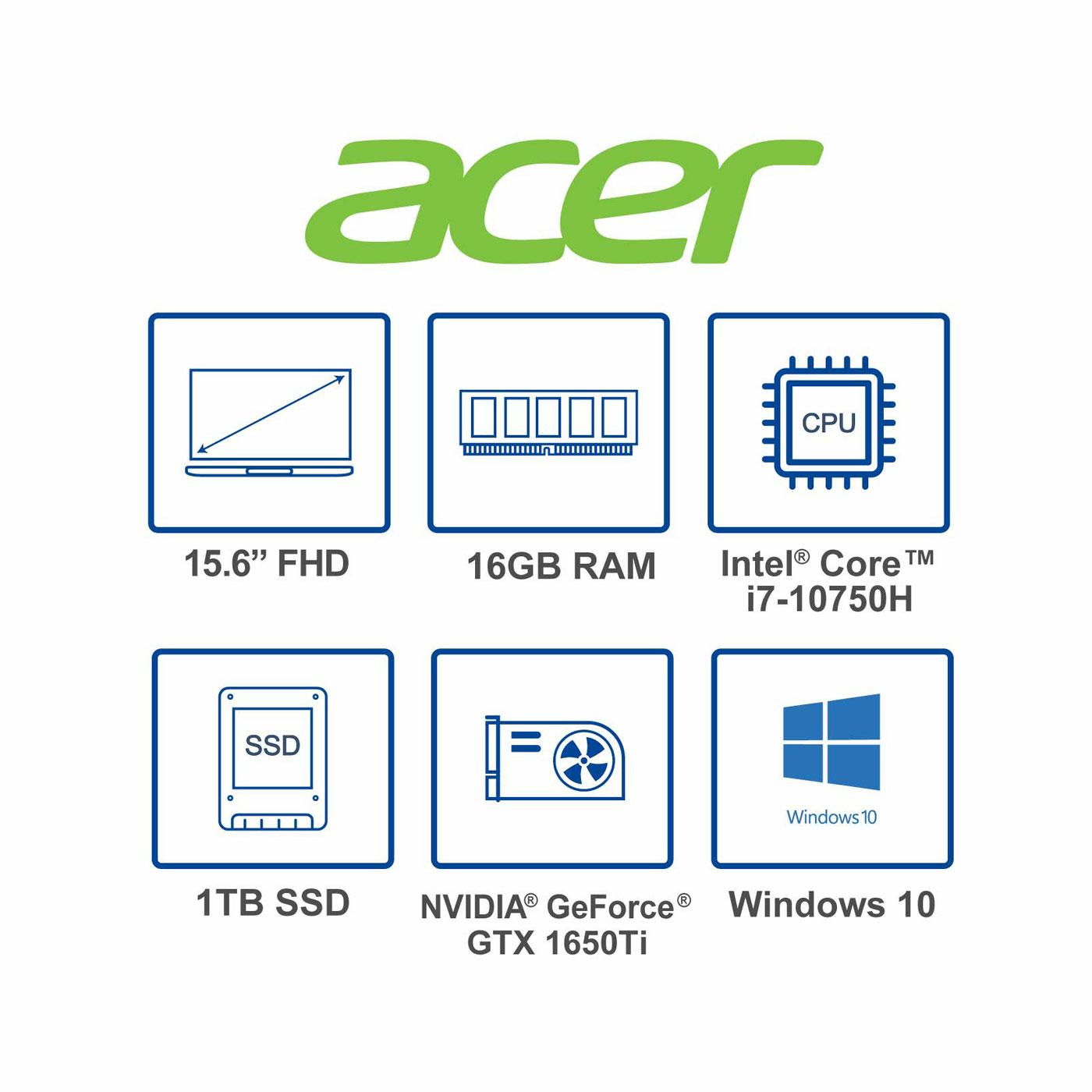 Computador Portátil ACER ConceptD 15.6" Pulgadas 77ZB - Intel Core i7 - RAM 16GB - Disco SSD 1 TB - Blanco