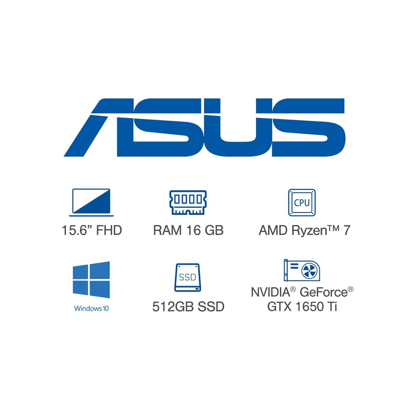 Computador Portátil Gamer ASUS TUF Gaming A15 15,6" Pulgadas FA506II-AL010T AMD Ryzen 7 - 16GB RAM - Disco Estado Sólido 512 GB - Gris