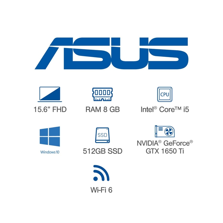 Computador Portátil Gamer ASUS TUF Gaming 15,6" Pulgadas FX506LI Intel Core i5 - RAM 8GB - Disco SSD 512 GB - Gris