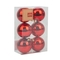 Bolas de Navidad JOY Rojo Brillante Set x 6 - 6 cm Bolas de Navidad JOY Rojo Brillante Set x 6 - 6 cm