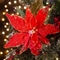 Adorno Navideño Rama Flor JOY Poinsettia Roja 55 cm Adorno Navideño Rama Flor JOY Poinsettia Roja 55 cm