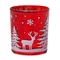 Portavela de Vidrio JOY Navidad Reno Rojo 8 cm Portavela de Vidrio JOY Navidad Reno Rojo 8 cm