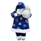 Muñeco Papá Noel JOY Con Traje Azul, Bolsa de Regalos y Estrella 45 cm Muñeco Papá Noel JOY Con Traje Azul, Bolsa de Regalos y Estrella 45 cm