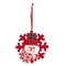 Adorno Navideño JOY Colgante Hombre de Nieve con Gorro y Bufanda Tejida Copo Nieve Roja 11 cm Adorno Navideño JOY Colgante Hombre de Nieve con Gorro y Bufanda Tejida Copo Nieve Roja 11 cm