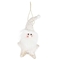 Adorno Navideño JOY Colgante Papá Noel Gorro Tejido Blanco 12 cm Adorno Navideño JOY Colgante Papá Noel Gorro Tejido Blanco 12 cm