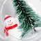 Bola de Navidad JOY Transparente Hombre de Nieve/Arbol 9 cm Bola de Navidad JOY Transparente Hombre de Nieve/Arbol 9 cm