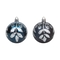 Bolas de Navidad JOY Azul con Hojas Set x 4 - 6 cm Bolas de Navidad JOY Azul con Hojas Set x 4 - 6 cm