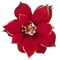 Adorno Navideño Rama Flor JOY Poinsettia Roja Clip Adorno Navideño Rama Flor JOY Poinsettia Roja Clip