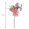 Adorno Navideño Rama Flor JOY con Hojas, Berry y Poinsettia Tallo Corto 33 cm Adorno Navideño Rama Flor JOY con Hojas, Berry y Poinsettia Tallo Corto 33 cm