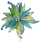 Adorno Navideño Rama Flor JOY Poinsettia Azul/Verde 70 cm Adorno Navideño Rama Flor JOY Poinsettia Azul/Verde 70 cm