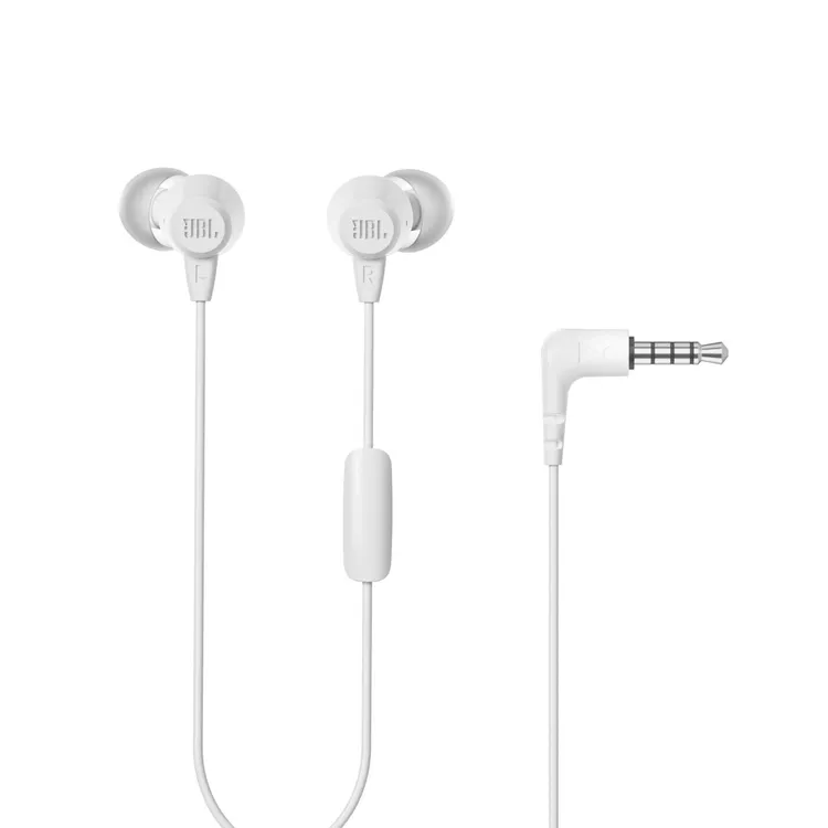 Audífonos JBL Alámbricos In Ear Manos Libres C50HI Blanco
