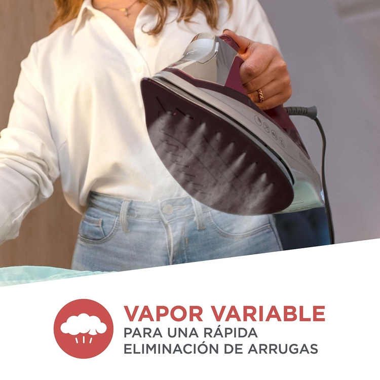 Plancha de Ropa BLACK+DECKER Temeperatura avanzada D3501 Vinotinto Plancha de Ropa BLACK+DECKER Temeperatura avanzada D3501 Vinotinto