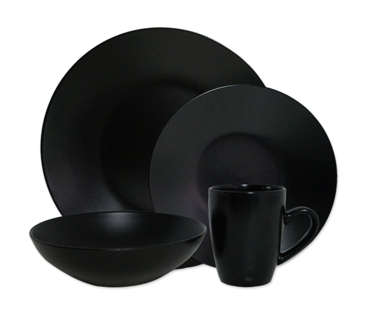 Vajilla THOMSON POTTERY Mono Black / 4 Puestos - 16 Piezas Vajilla THOMSON POTTERY Mono Black / 4 Puestos - 16 Piezas