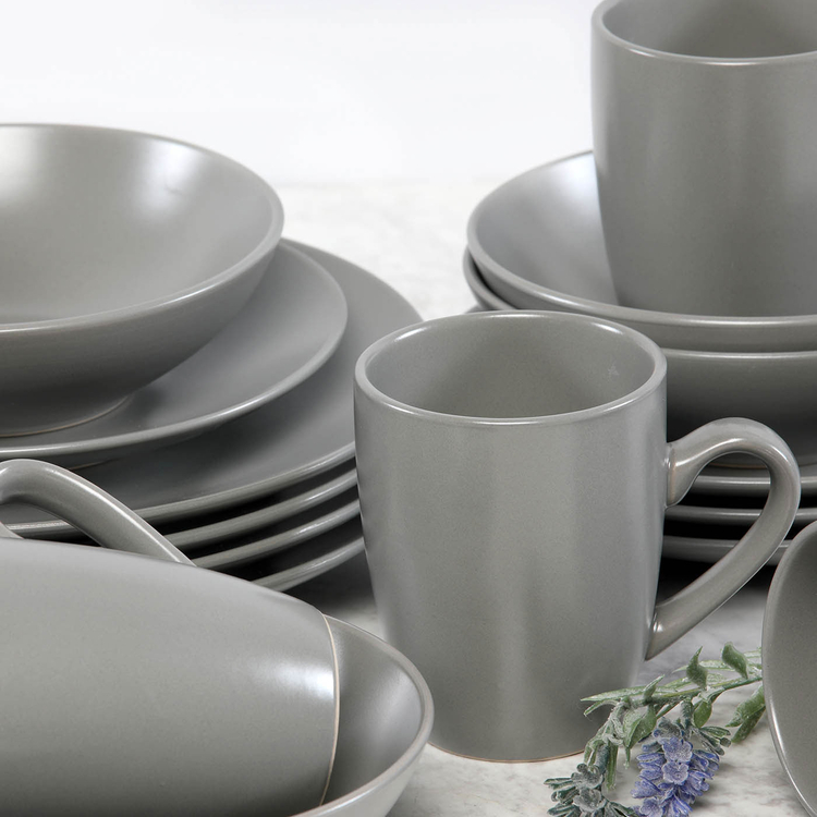 Vajilla THOMSON POTTERY 4 Puestos/16 Pizas Cerámica Mono Slate Vajilla THOMSON POTTERY 4 Puestos/16 Pizas Cerámica Mono Slate