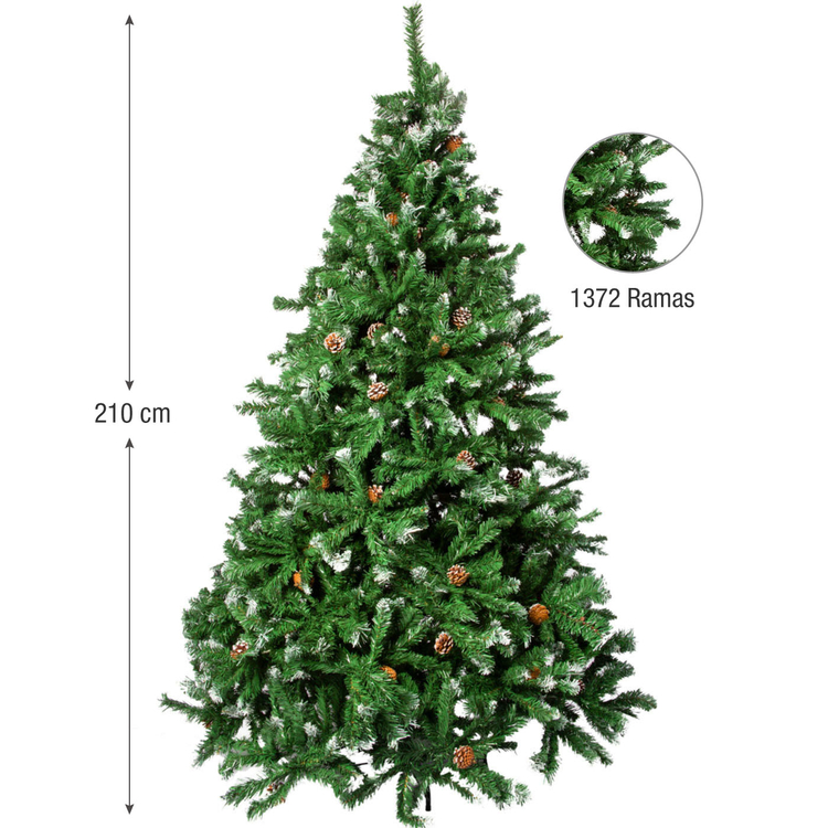 Árbol de Navidad JOY con Piñas 210 cm - 1372 Ramas Árbol de Navidad JOY con Piñas 210 cm - 1372 Ramas