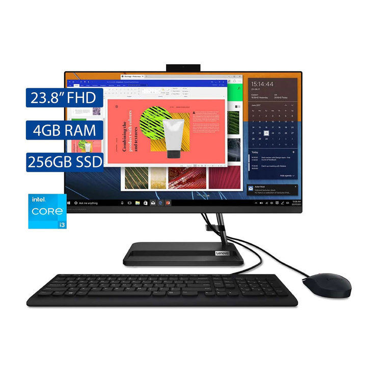 Computador All In One LENOVO 23,8" Pulgadas AIO 3 - Intel Core i3 - RAM 4GB - Disco SSD 256GB - Negro Computador All In One LENOVO 23,8" Pulgadas AIO 3 - Intel Core i3 - RAM 4GB - Disco SSD 256GB - Negro