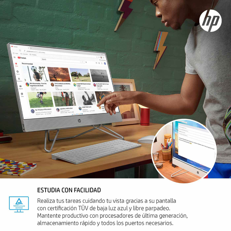 Computador All in One HP 23.8" Pulgadas cb0003la - AMD Ryzen 3 - RAM 8GB - Disco SSD 256 GB - Blanco Computador All in One HP 23.8" Pulgadas cb0003la - AMD Ryzen 3 - RAM 8GB - Disco SSD 256 GB - Blanco