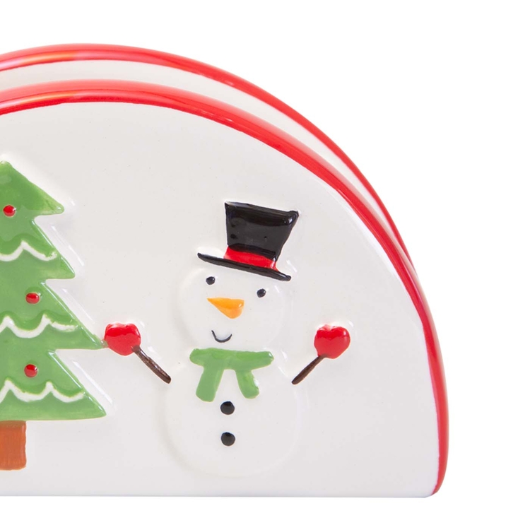 Servilletero Redondo JOY Muñeco de Nieve Navidad Servilletero Redondo JOY Muñeco de Nieve Navidad