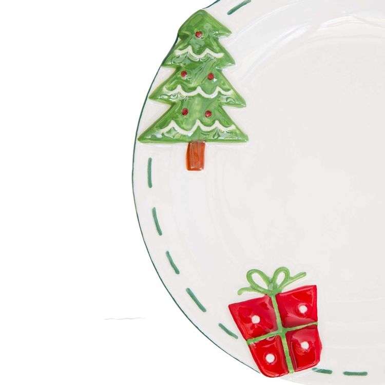 Plato Redondo JOY Muñeco de Nieve Navidad Plato Redondo JOY Muñeco de Nieve Navidad