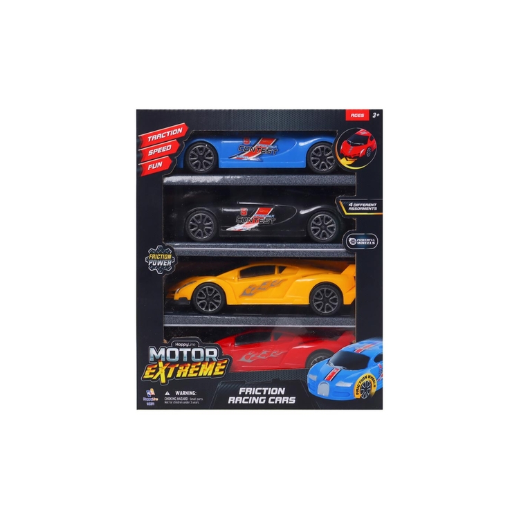 Set x 4 Carros deportivos de Fricción MOTOR EXTREME Set x 4 Carros deportivos de Fricción MOTOR EXTREME